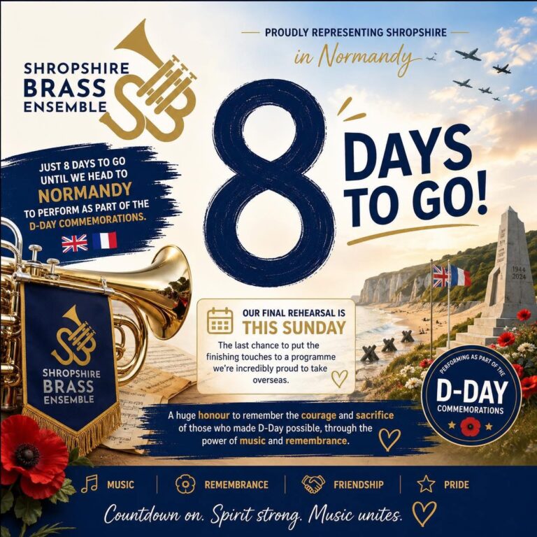 Just 8 Days Until Shropshire Brass Ensemble Heads to Normandy