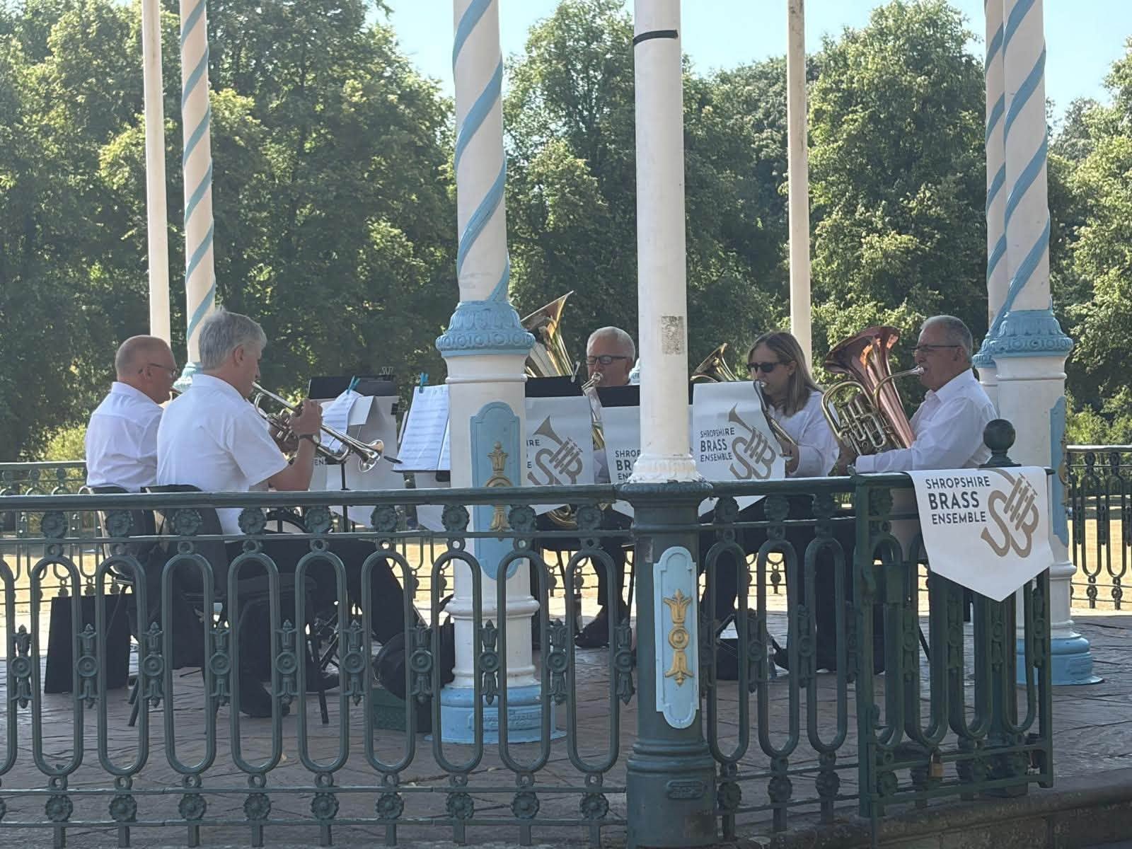 Shropshire Brass Delights Crowds at Shrewsbury Quarry Bandstand