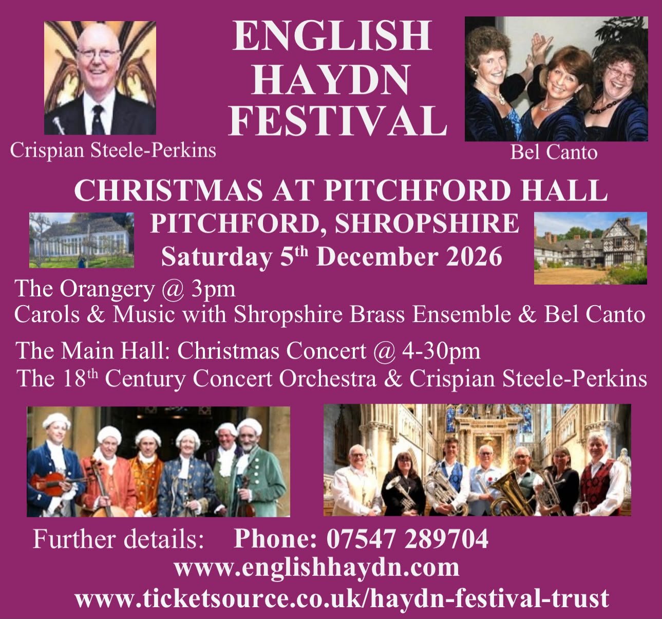Christmas at Pitchford Hall with Shropshire Brass Ensemble